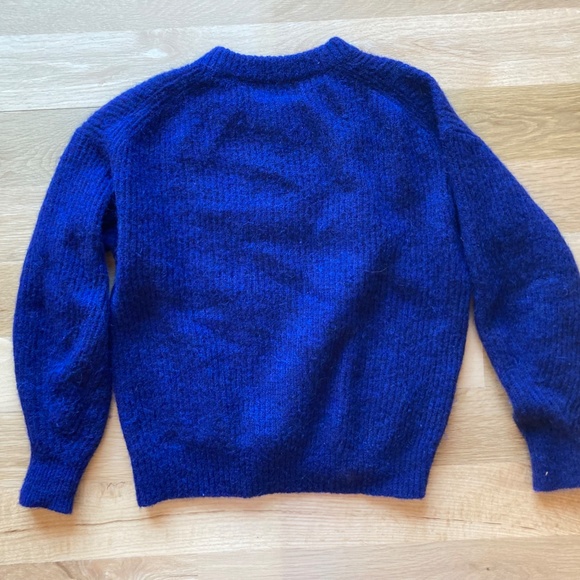 Everlane Oversized Alpaca Crew Sweater Blue EUC - Picture 6 of 9